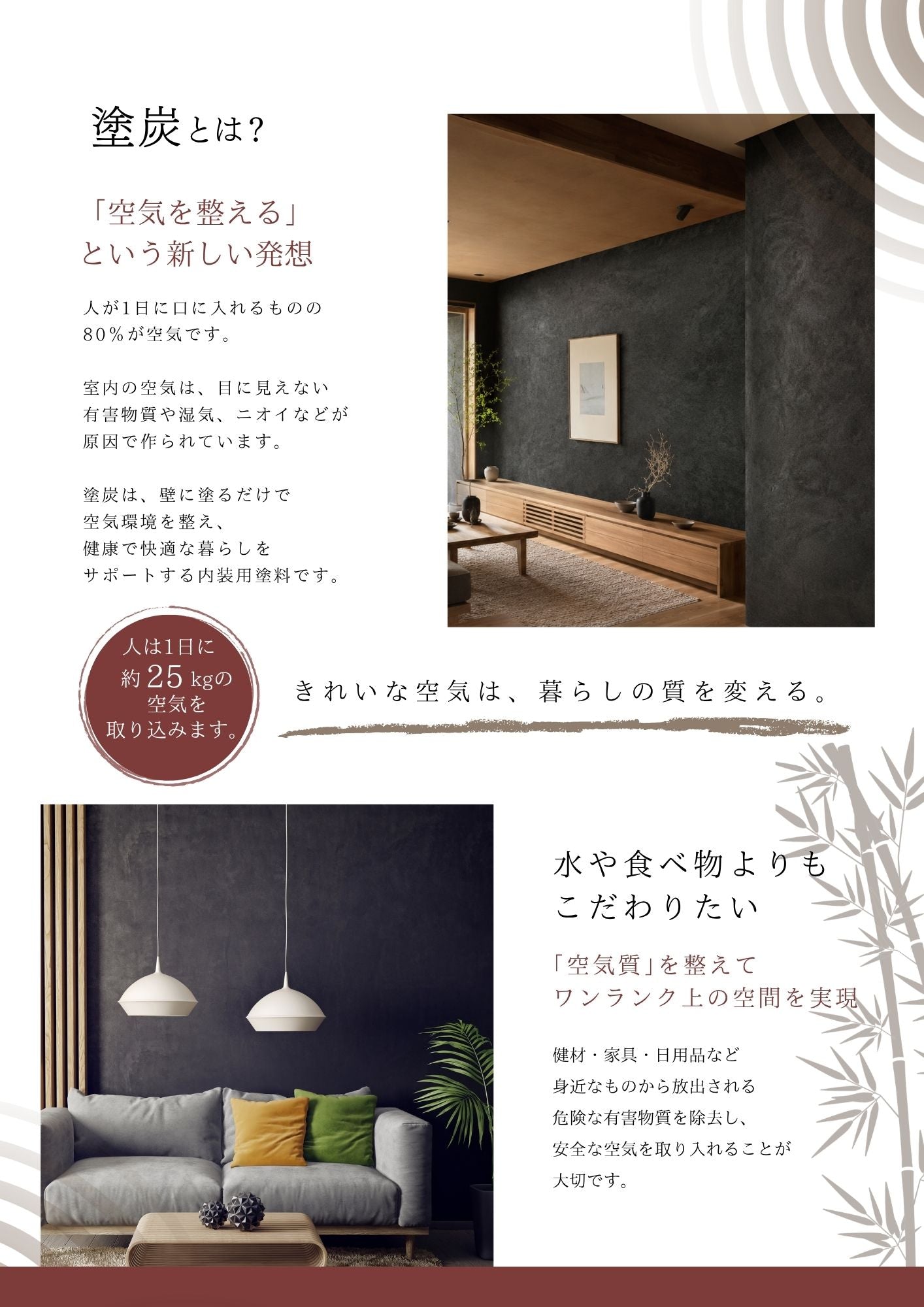 塗炭 (竹炭微粉末入り内装用塗料) | 山梨県産竹炭